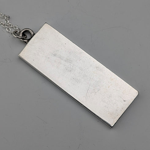 1977年 英国 純銀製 ジュビリーインゴットペンダント&純銀製チェーン 計32g L&N